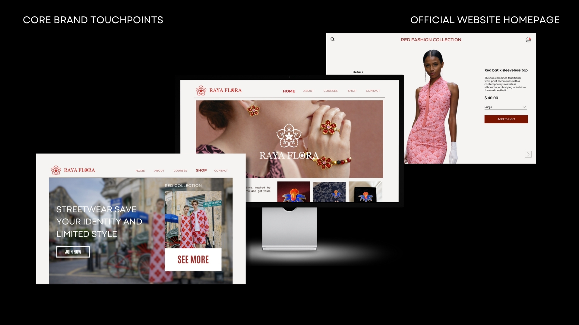 Raya Flora web experience