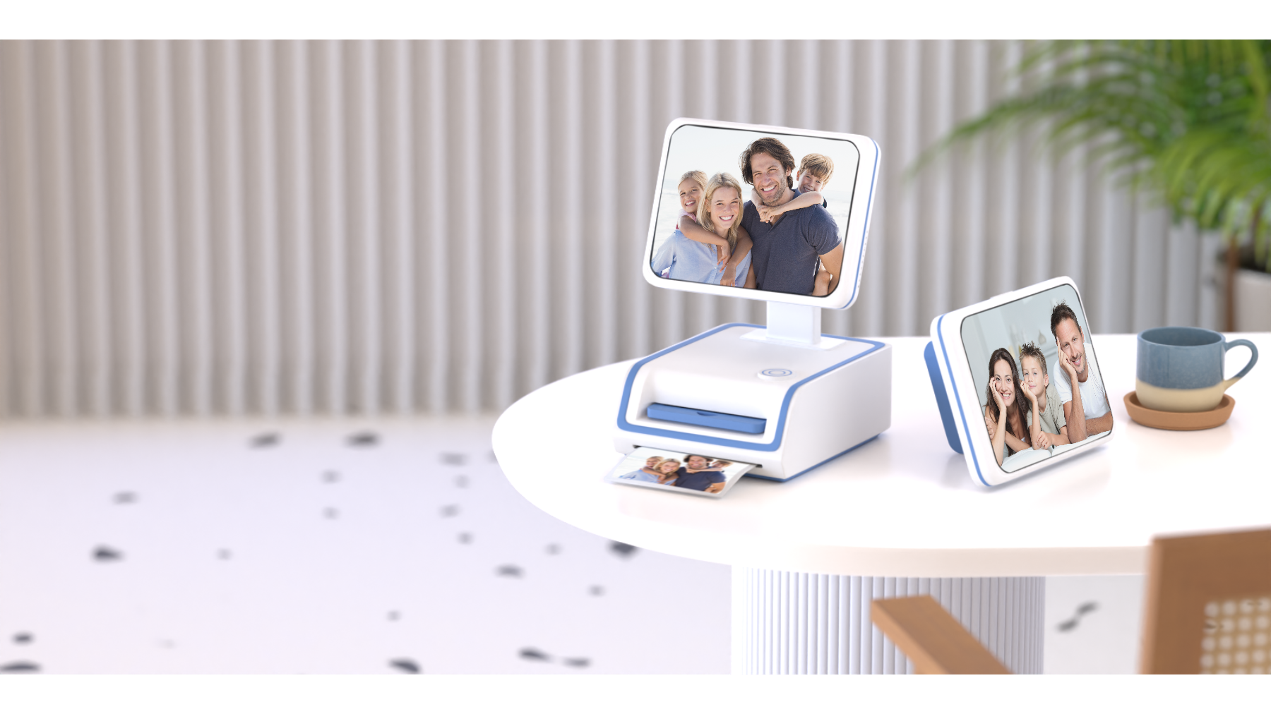 Intergenerational photo frame installation